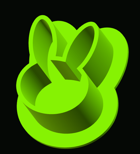 Bunny shaped tattoo ink cup