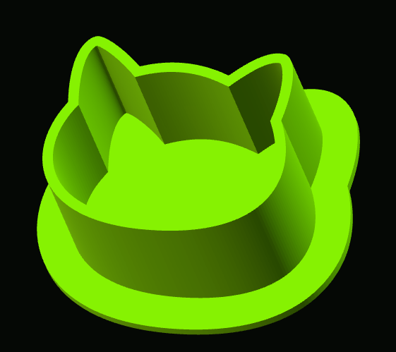Cat shaped tattoo ink cup