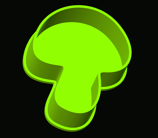 Mushroom shaped tattoo ink cup